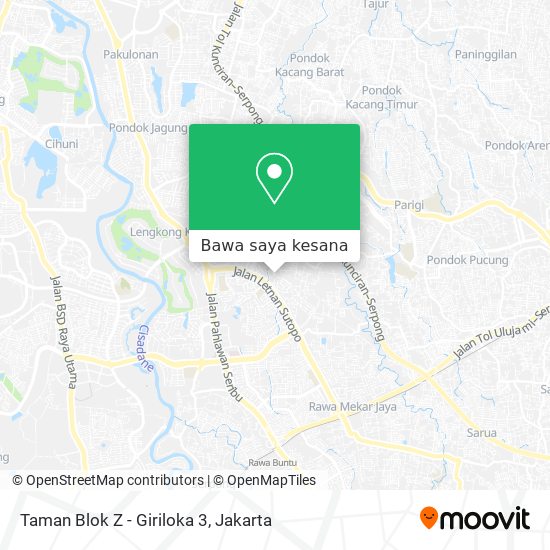 Peta Taman Blok Z - Giriloka 3