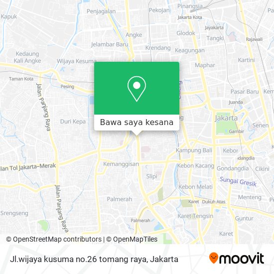 Peta Jl.wijaya kusuma no.26 tomang raya