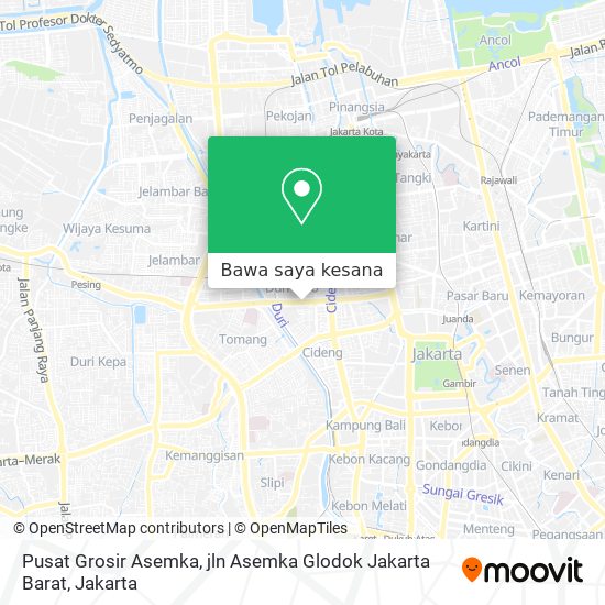Peta Pusat Grosir Asemka, jln Asemka Glodok Jakarta Barat