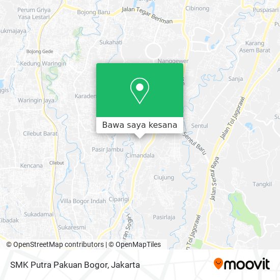 Peta SMK Putra Pakuan Bogor