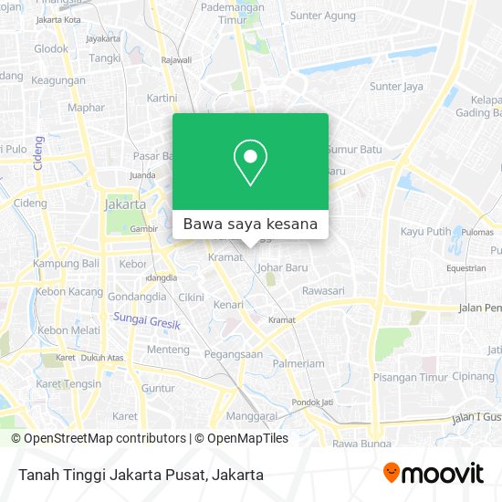 Peta Tanah Tinggi Jakarta Pusat