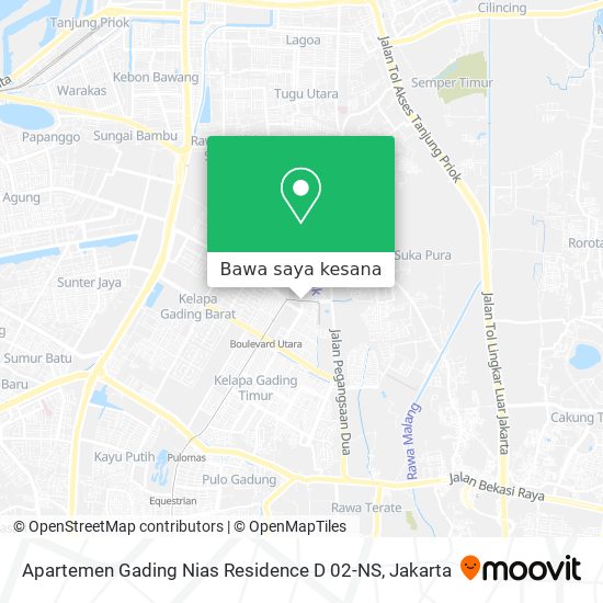 Peta Apartemen Gading Nias Residence D 02-NS