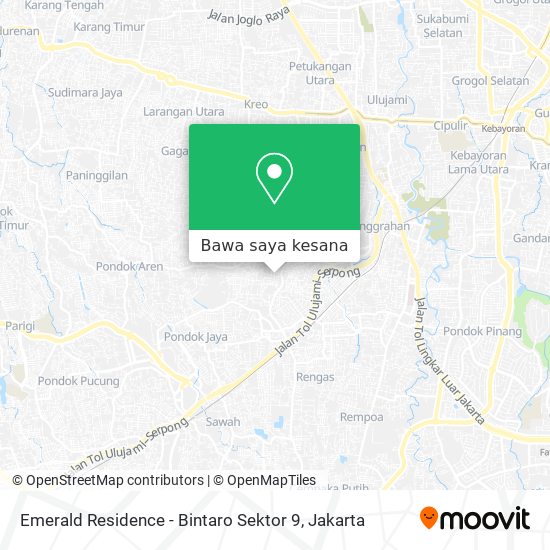 Peta Emerald Residence - Bintaro Sektor 9