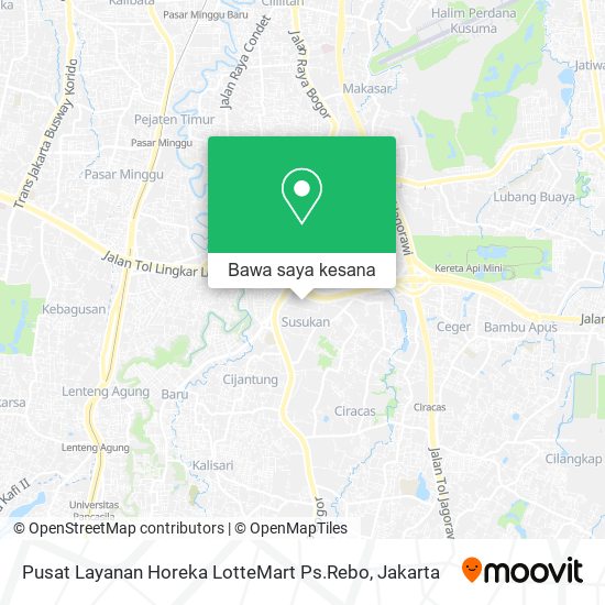 Peta Pusat Layanan Horeka LotteMart Ps.Rebo