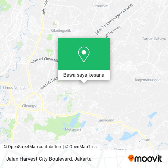Peta Jalan Harvest City Boulevard