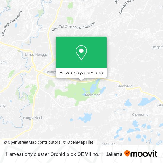 Peta Harvest city cluster Orchid blok OE VII no. 1