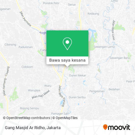 Peta Gang Masjid Ar Ridho