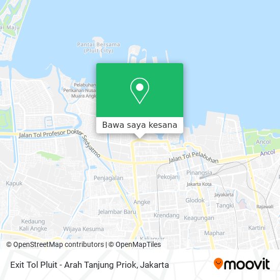 Peta Exit Tol Pluit - Arah Tanjung Priok