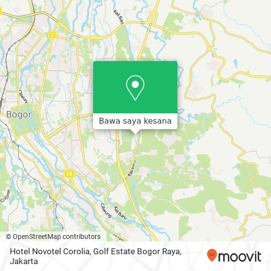 Peta Hotel Novotel Corolia, Golf Estate Bogor Raya
