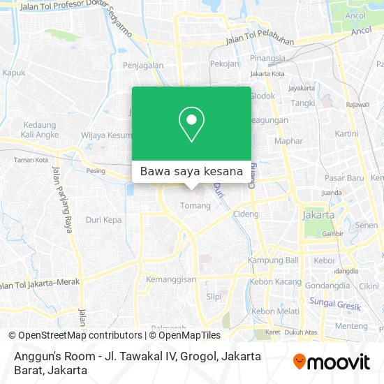 Peta Anggun's Room - Jl. Tawakal IV, Grogol, Jakarta Barat