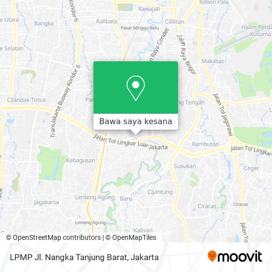 Peta LPMP Jl. Nangka Tanjung Barat