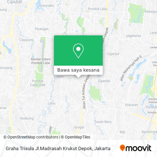 Peta Graha Trisula Jl.Madrasah Krukut  Depok