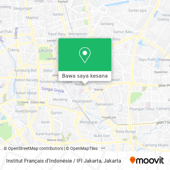 Peta Institut Français d'Indonésie / IFI Jakarta