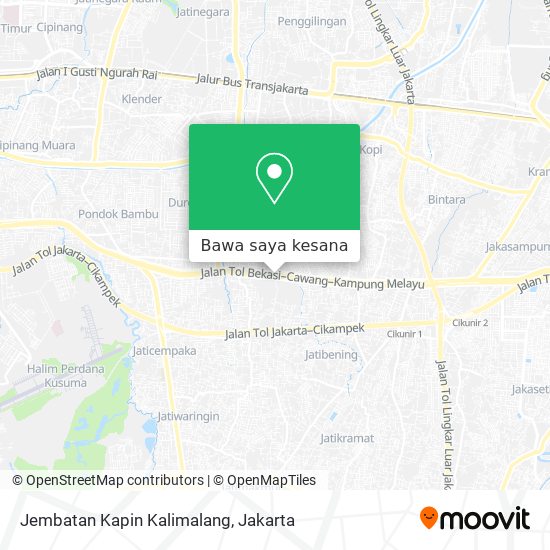 Peta Jembatan Kapin Kalimalang