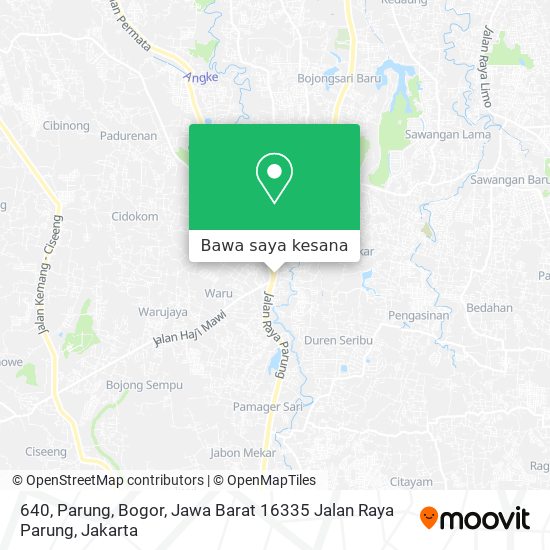 Peta 640, Parung, Bogor, Jawa Barat 16335 Jalan Raya Parung