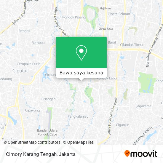 Peta Cimory Karang Tengah