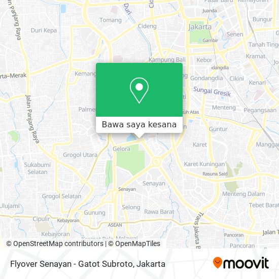 Peta Flyover Senayan - Gatot Subroto