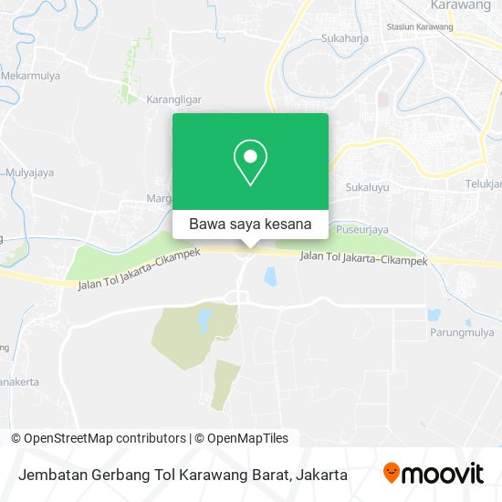Peta Jembatan Gerbang Tol Karawang Barat