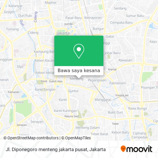 Peta Jl. Diponegoro menteng jakarta pusat