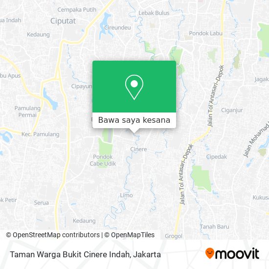 Peta Taman Warga Bukit Cinere Indah