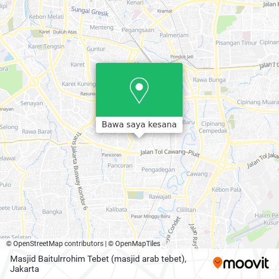 Peta Masjid Baitulrrohim Tebet (masjid arab tebet)