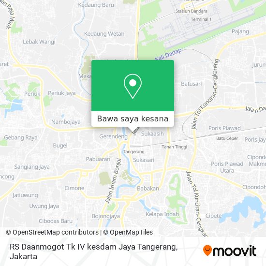 Peta RS Daanmogot Tk IV kesdam Jaya Tangerang