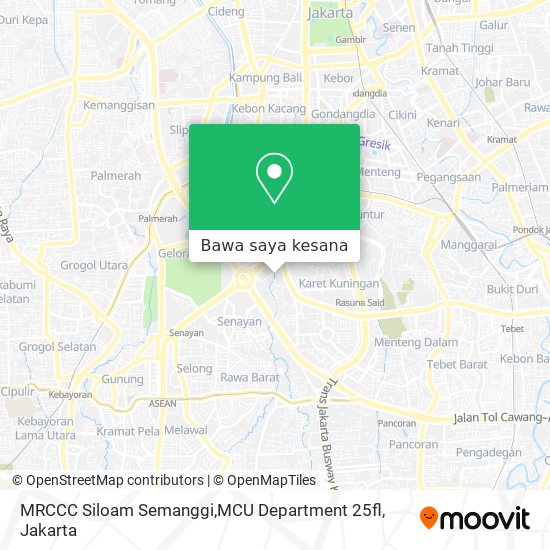 Peta MRCCC Siloam Semanggi,MCU Department 25fl