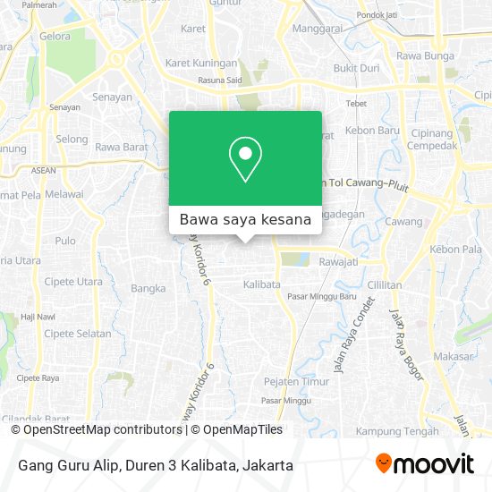 Peta Gang Guru Alip, Duren 3 Kalibata