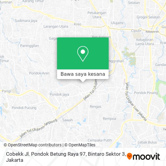 Peta Cobekk Jl. Pondok Betung Raya 97, Bintaro Sektor 3