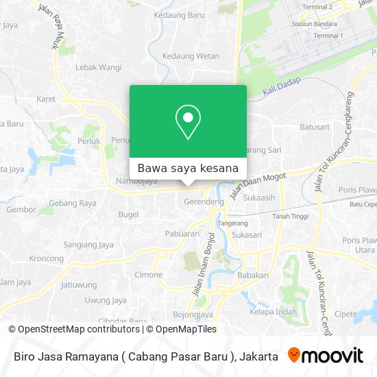 Peta Biro Jasa Ramayana ( Cabang Pasar Baru )