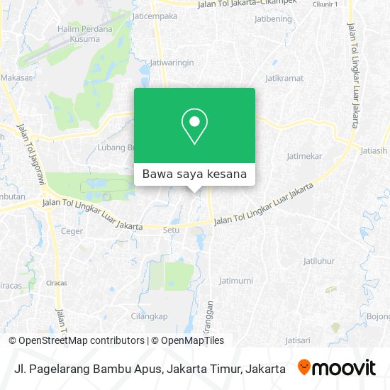 Peta Jl. Pagelarang Bambu Apus, Jakarta Timur