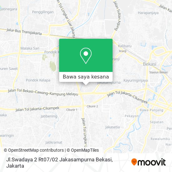 Peta Jl.Swadaya 2 Rt07 / 02  Jakasampurna Bekasi