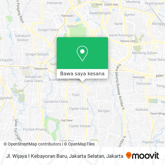 Peta Jl. Wijaya I Kebayoran Baru, Jakarta Selatan