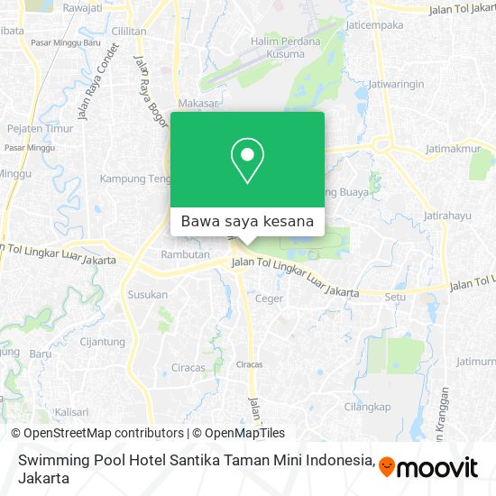 Peta Swimming Pool Hotel Santika Taman Mini Indonesia