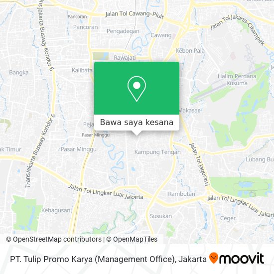 Peta PT. Tulip Promo Karya (Management Office)