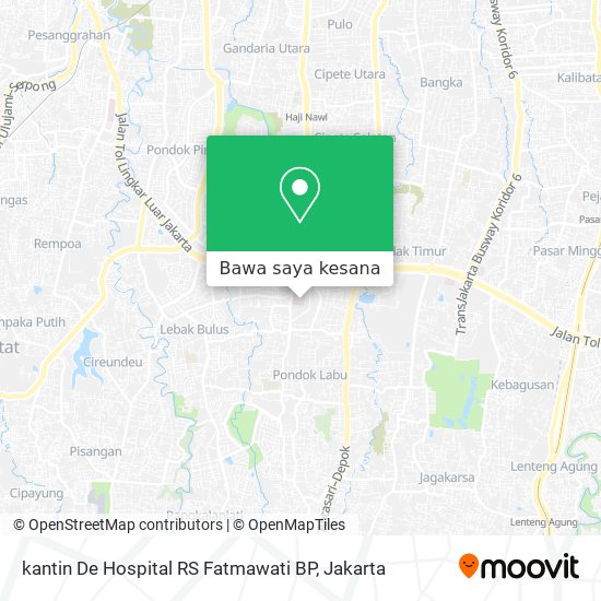 Peta kantin De Hospital RS Fatmawati BP