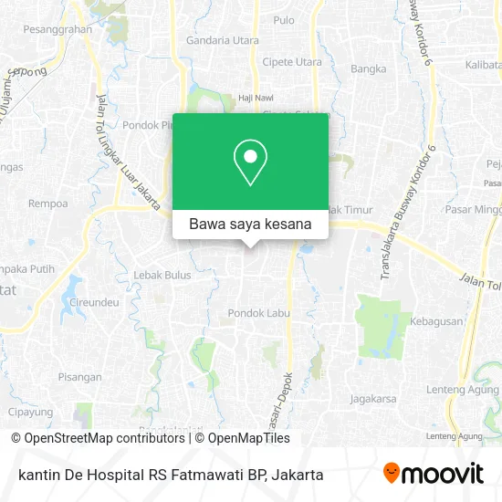 Peta kantin De Hospital RS Fatmawati BP