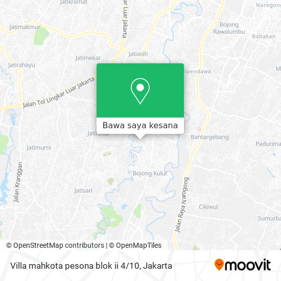 Peta Villa mahkota pesona blok ii 4 / 10