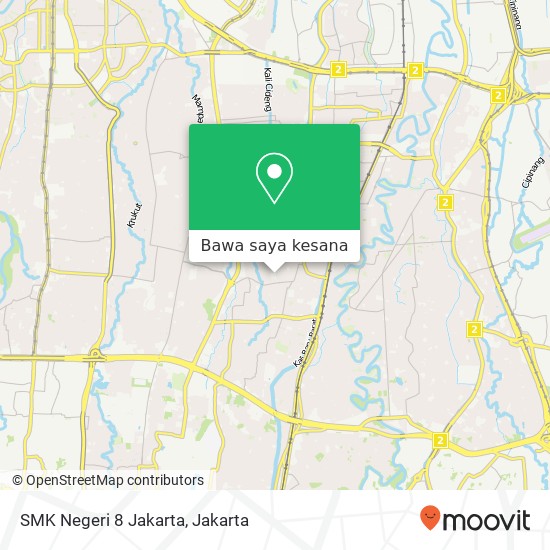 Peta SMK Negeri 8 Jakarta