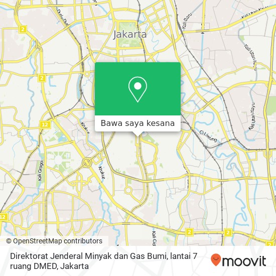 Peta Direktorat Jenderal Minyak dan Gas Bumi, lantai 7 ruang DMED