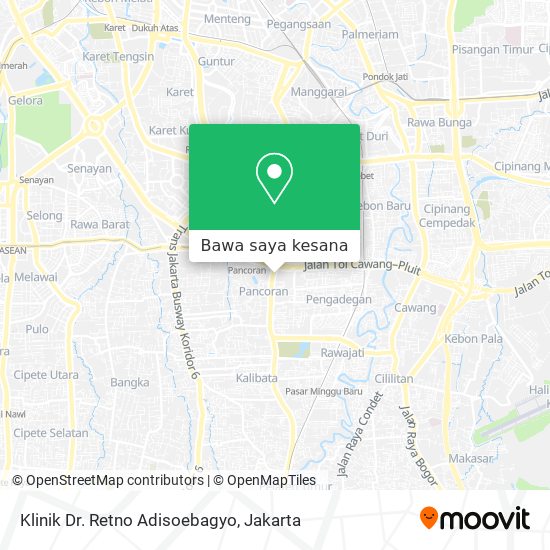 Peta Klinik Dr. Retno Adisoebagyo