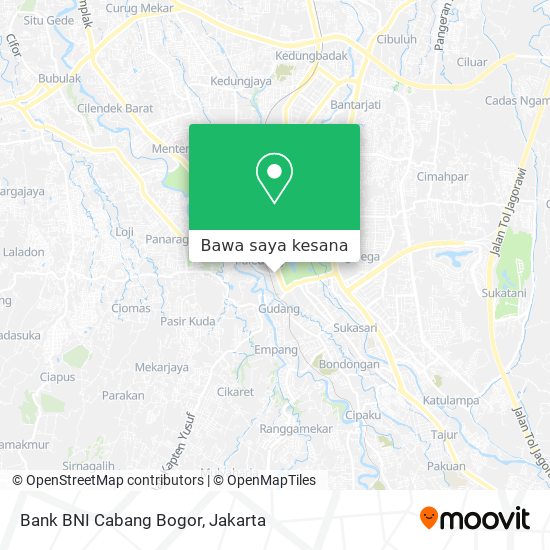 Peta Bank BNI Cabang Bogor