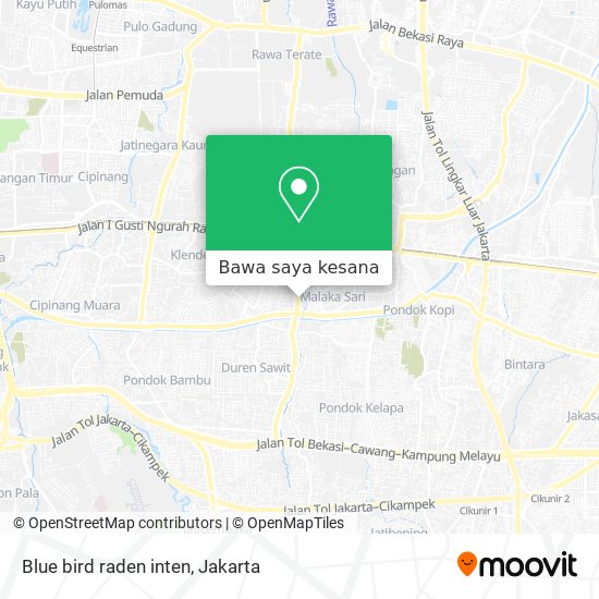Peta Blue bird raden inten