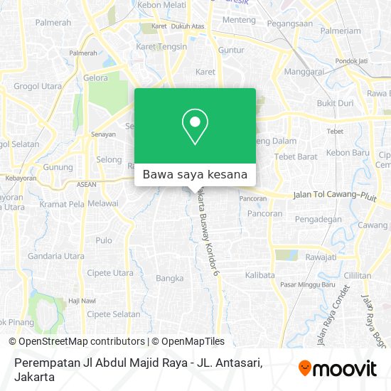 Peta Perempatan Jl Abdul Majid Raya - JL. Antasari