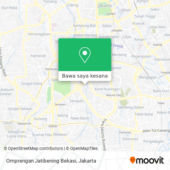 Peta Omprengan Jatibening Bekasi