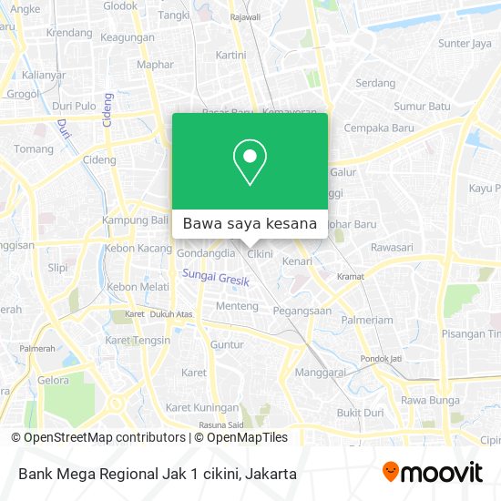 Peta Bank Mega Regional Jak 1 cikini