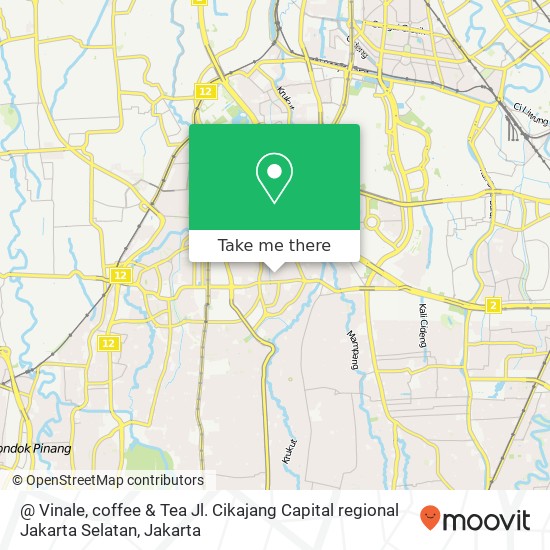 Peta @ Vinale, coffee & Tea Jl. Cikajang Capital regional Jakarta Selatan