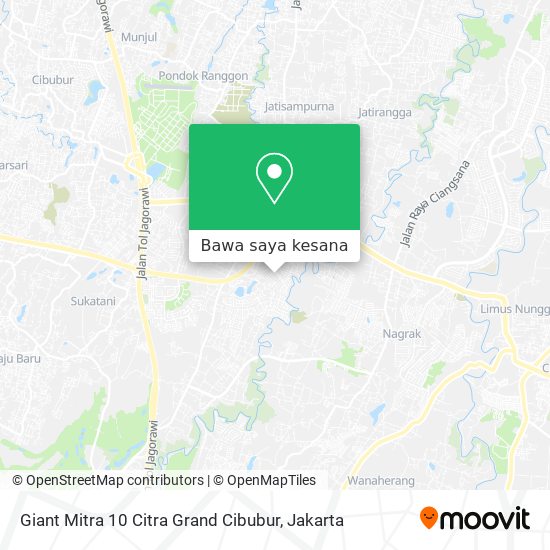 Peta Giant Mitra 10 Citra Grand Cibubur