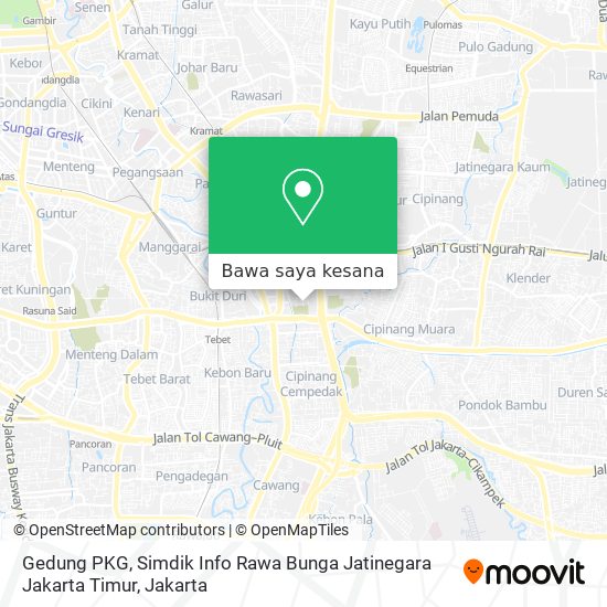 Peta Gedung PKG, Simdik Info Rawa Bunga Jatinegara Jakarta Timur