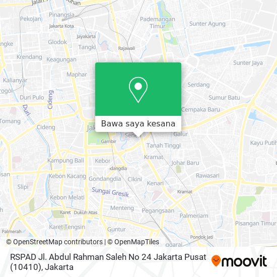 Peta RSPAD Jl. Abdul Rahman Saleh No 24 Jakarta Pusat (10410)